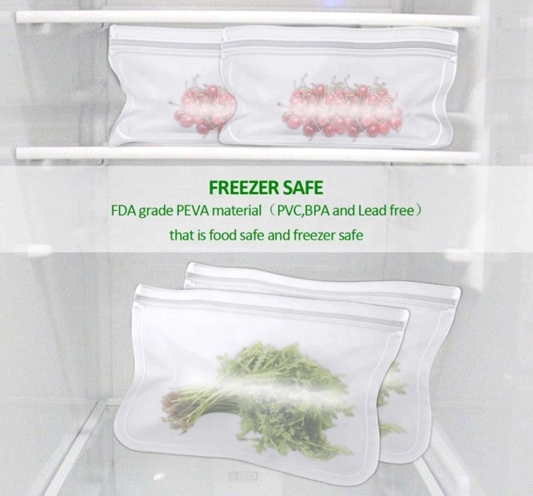 Dishwasher Safe Reusable Storage Bags