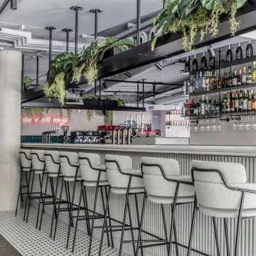 Foshan Customized Modern Stainless Steel Bar Stools and Chairs for Restaurants