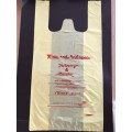 Biodegradable Plastic on Roll Red T-Shirt Shopping Bag with Vest Carrier Handle