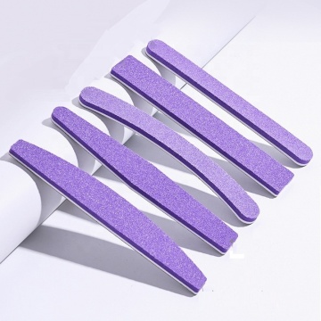 Custom Logo Nail Buffer and Shine Straight Half Moon Shaped Files - Professional Emery Board Nail File Sandpaper