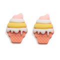 Colorful Summer Sweet Cone Resin Charms Food Artificial Craft Decoration Keychain Diy Deco Children Jewelry Parts