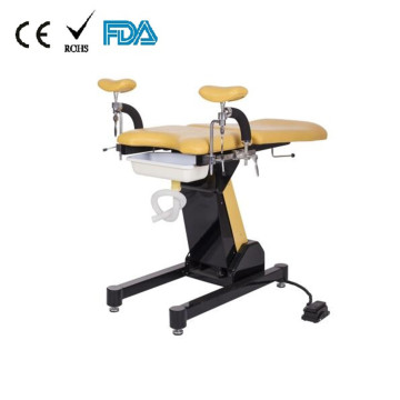 Electric foot plate control obstetric examination table