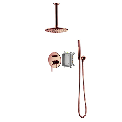 Brushed Nickel Ceiling Rainfall Shower System Brass