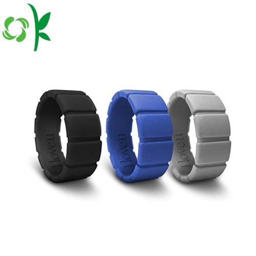 Cool Unique Silicone Men Ring Fashion Tread Rings