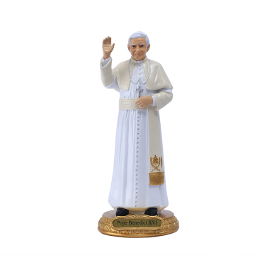 8-inch Pope Benedict XVI Statue: A Resin Sculpture and Decorative Figurine for Religious Gifts