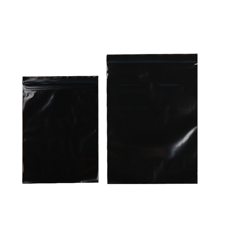 pe Black Zipper Bags