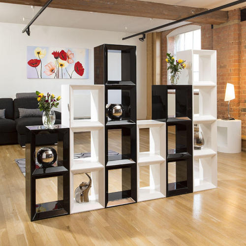 White Bookself White finish open back vertical type wood bookcases Factory