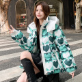 Hooded cotton coat love women winter