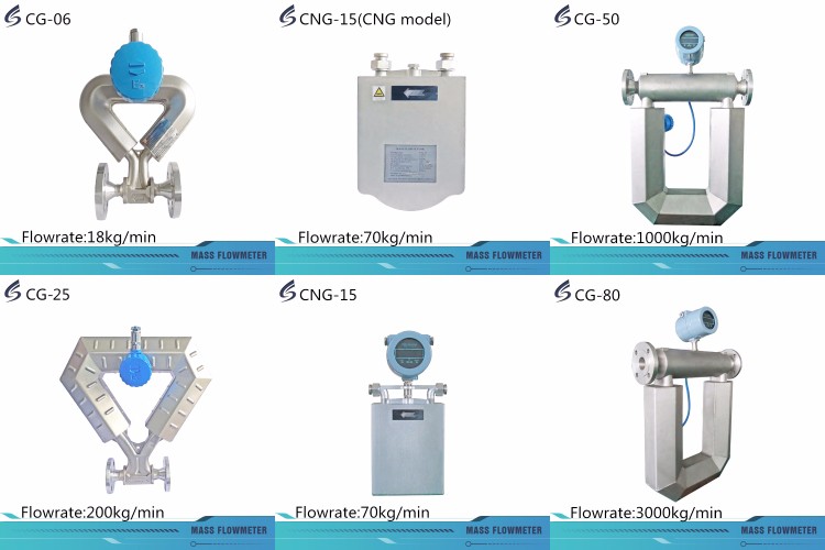 Débitmètre de masse Coriolis / débitmètre de masse avec débit 70kg / min