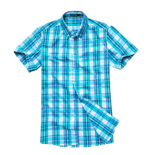 Customized Farbplaid Muster Polo -Shirt 100% Baumwolle