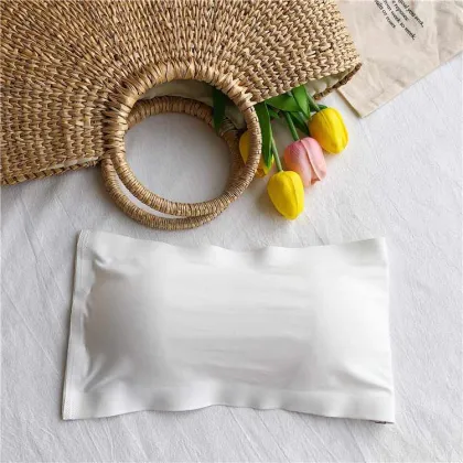 Ice Silk Strapless Wireless Push-Up Bra