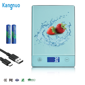 Rechargeable USB LCD Electronic Food Scale for Kitchen