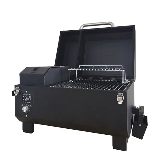 8 In 1 Outdoor Rotating Barbecue Bbq Electric Grills Portable Iron Powder Coating Wood Pellet Grill