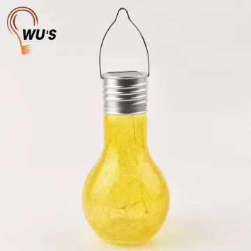 Latest style factory supply solar lights crackled glass