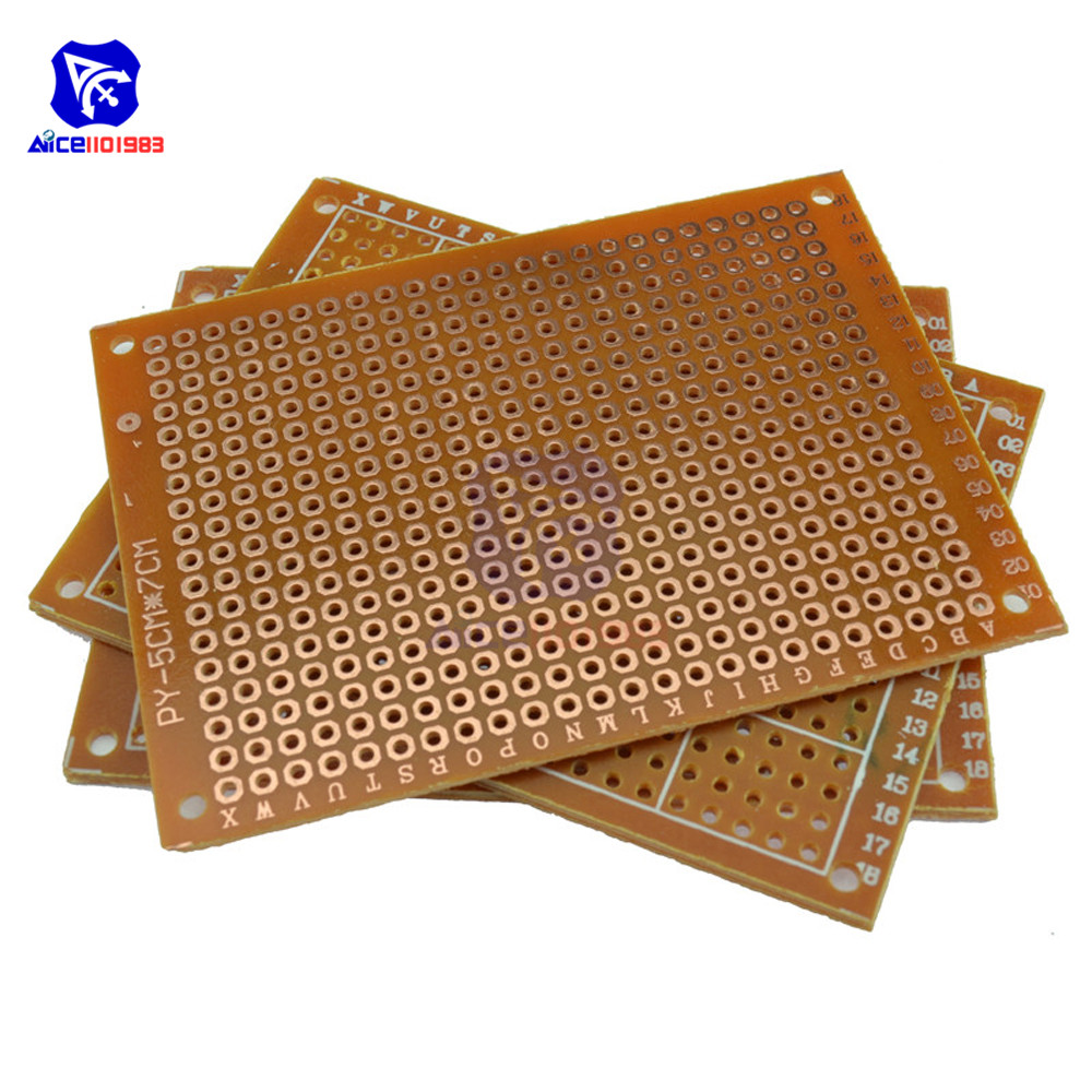 10PCS/Lot Universal PCB Board 5x7 5 x 7 cm 2.54mm DIY Prototype Paper Printed Circuit Panel 5x7cm 50x70mm Single Sided Board