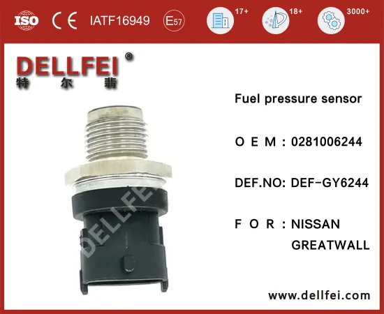 Truck Auto Parts Common Rail Pressure Sensor 0281006244 for NISSAN,GREATWALL