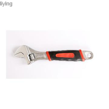 Adjustable wrench with plastic handle