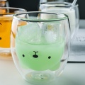 Double Wall Glass Cup Animal Design drinking glasse