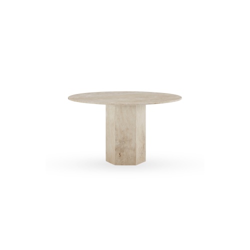 丸いダイニングテーブルラクスチルドレンラルストーンモダンホーム家具調整可能（高さ）丸いトラバーチン大理石ダイニングテーブル