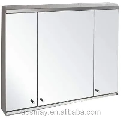 Single Door Wall Mounted Bathroom Mirror Cabinet