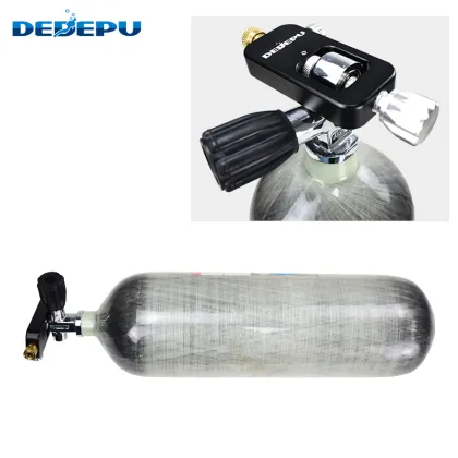 Portable Diving Oxygen Tank DEDEPU D600 6.8L+1L Scuba Lung Air Respirator Aluminium Tank