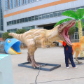 Hoạt hình khủng long tyrannosaurus với lông
