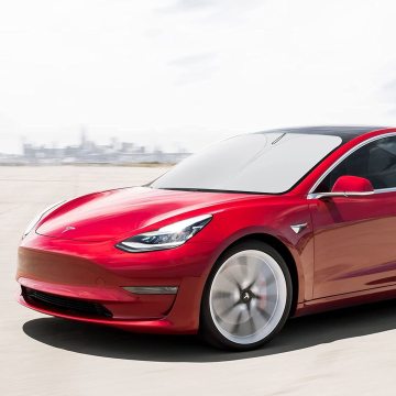 Sunshade Poliester Lipat untuk Tesla Model Y dan Model 3 kaca depan