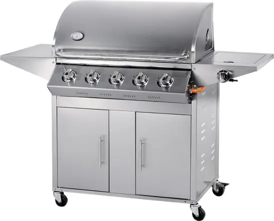 Stainless Steel Professinal Factory Outdoor 5 main burners BBQ Gas Grill