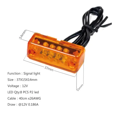 High-brightness LED light bar waterproof brake light motorcycle driving reversing brake turn signal light