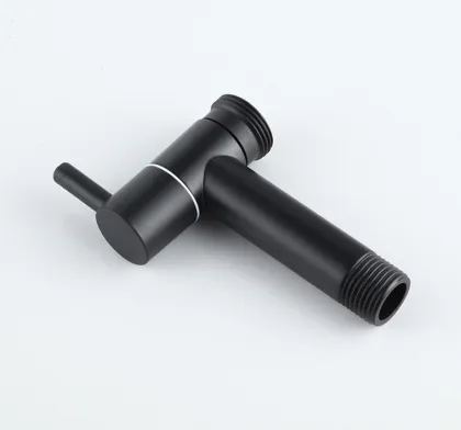 Black Wall Mounted Washing Machine Faucet - Cold and Hot Water Tap