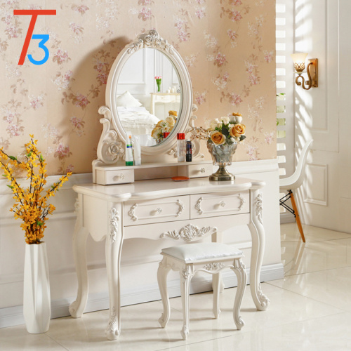 White Dressing Table Custom Wood Furniture Vanity Dressing Table White Factory