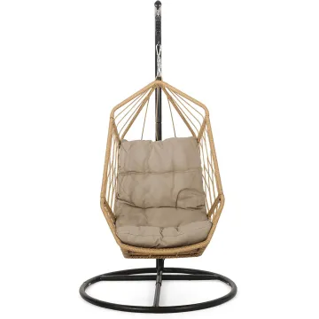 Outdoor Garden Rattan Wicker Hanging Chair Basket - Patio Egg Swings Furniture