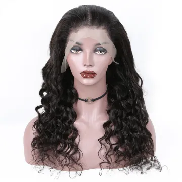 Wholesale Peruvian Loose Deep Wave Remy Human Cuticle Aligned Hair Pre Plucked Lace Wig Transparent Swiss Lace Front Wig Vendor