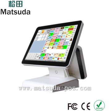 15 inch all in one touch screen pos machine equipment with Quad core J1900 fanless cpu