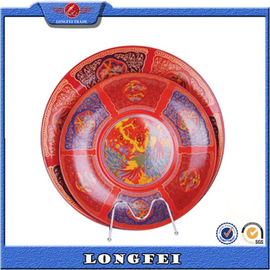 Best Selling Good Quality China Style Colorful Enamel Decorative Color Plate