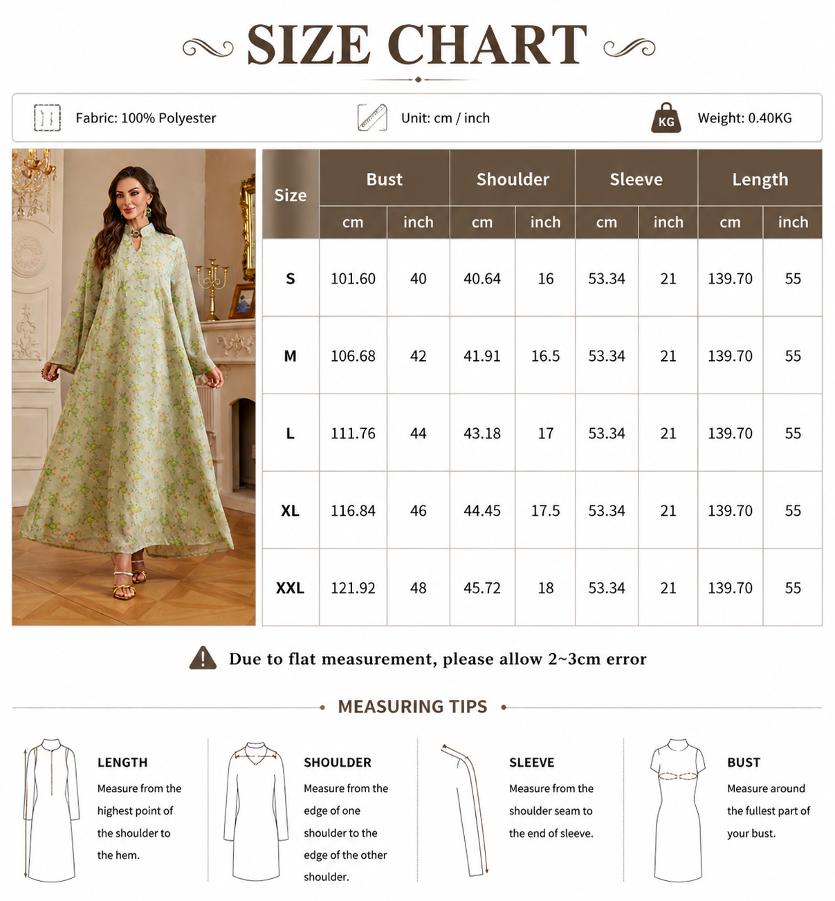 Luxury Floral Embroidered Abaya Dress for Women