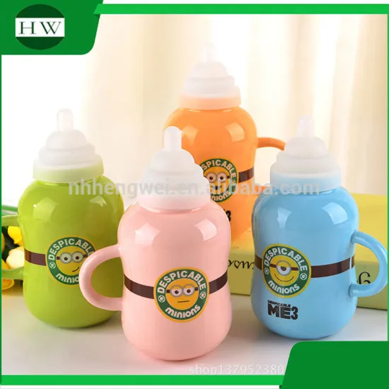 wholesale creative feeding bottle despicable minions milk water tea milk coffee mug cup with handle