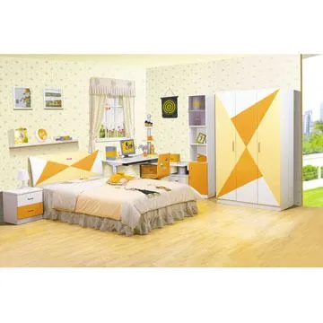 Solid Wood Baby Bedding Set, Wardrobe Measures 120 x 55.5 x 197cm