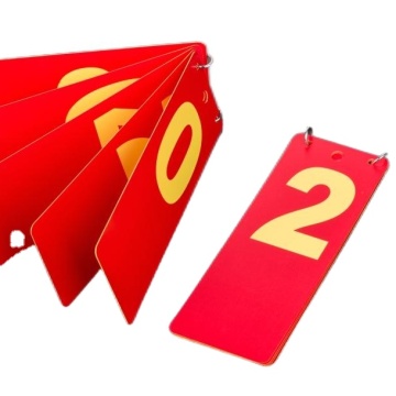 Small Red Background Yellow Numbers Spiral Pad for Supermarket Price Display
