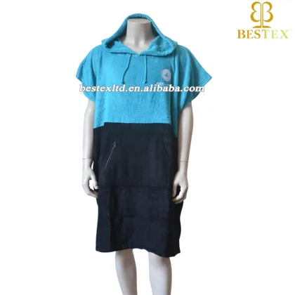 Women cotton adult surf hooded towelling Bestex custom towel