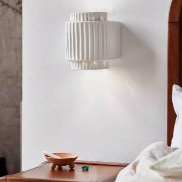Wabi Sabi Resin Wall Lamp: Modern Indoor Bedroom Light Fixture