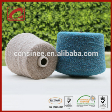 32%Wool, 19%Polyamide Fiber 49%Kid Mohair yarn loop boucle yarn MOUSSE