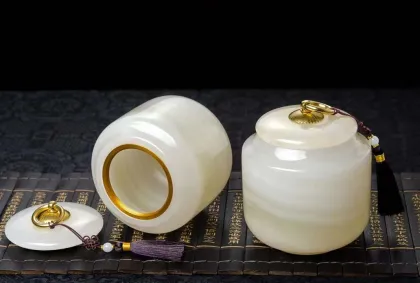 Wholesale Manufacturer Natural Onyx Stone Marble Luxury Small Pet Memorial Urns