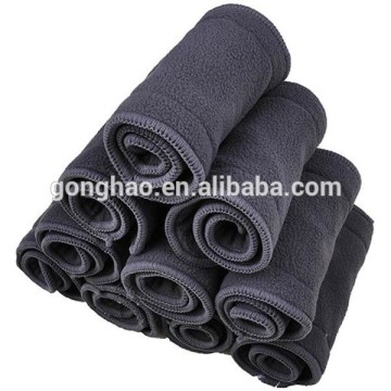 China Wholesale High Absorbent 5Layers Charcoal Bamboo Insert Cloth Diaper Insert