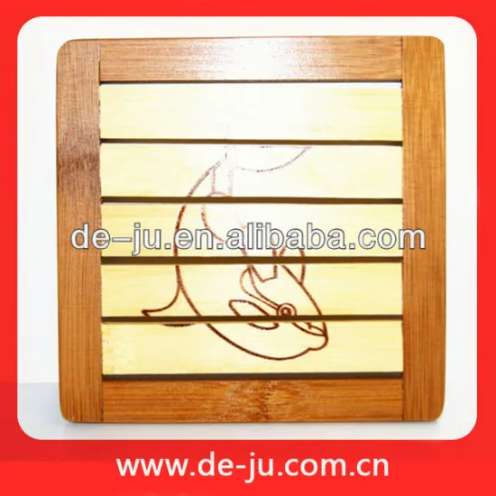 Wholesale Printing Bamboo Strip Coaster Dolphin Brand Bamboo Placemat