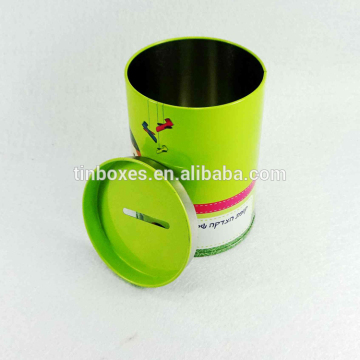 Custom Metal Round Money Tin Can Coin Bank Piggy Bank