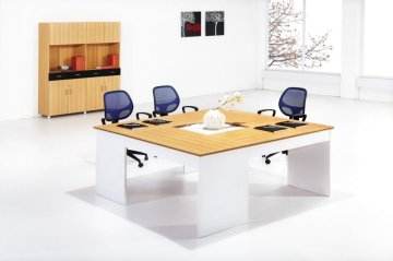 Conference table design for melamine table tops have cable management