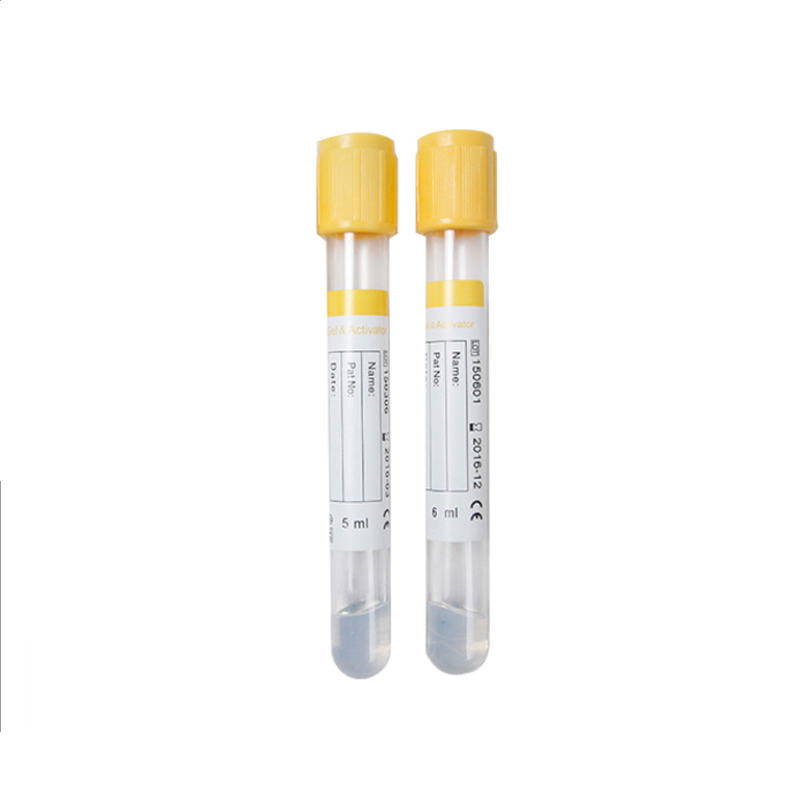 Vacutainer de tubo sst de sangue superior amarelo a vácuo médico