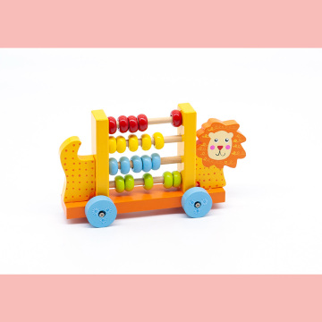 Кухонная игрушка набор древесины, тянуть вдоль поезда Деревянная игрушка