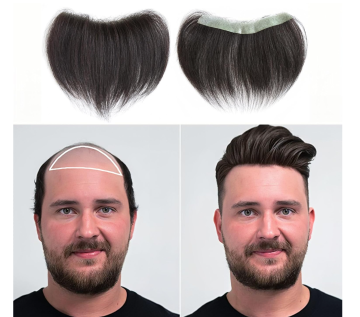 Frontal Hairpiece for Men Hairline Loss Straight Tape in Human